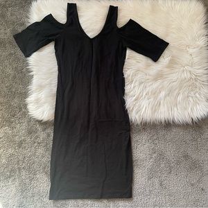Y2K Zenana Outfitters Cold Shoulder Body-con Slinky Dress